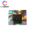 private label gold/silver hologram laser sticker self adhesive label